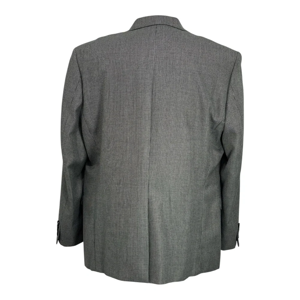 Lauren Ralph Lauren Mens Grey Houndstooth Classic Sport Coat Jacket 44R